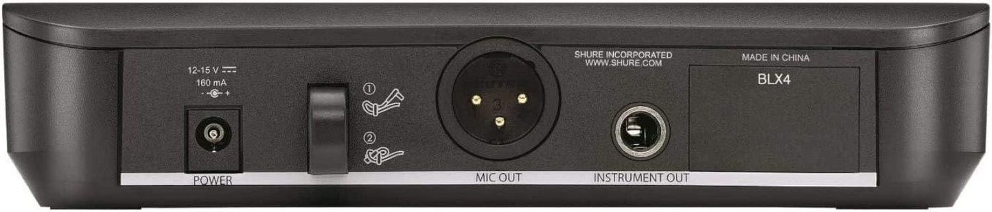 Shure BLX14 Wireless Instrument System with Beta 98H/C Clip-on Gooseneck Microphone - H11 Band