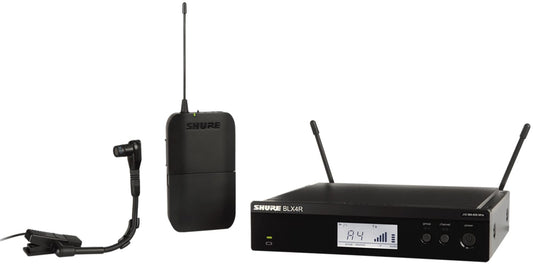 Shure BLX14R Wireless Rack-mount Instrument System with Beta 98H/C Clip-on Gooseneck Microphone - H11 Band