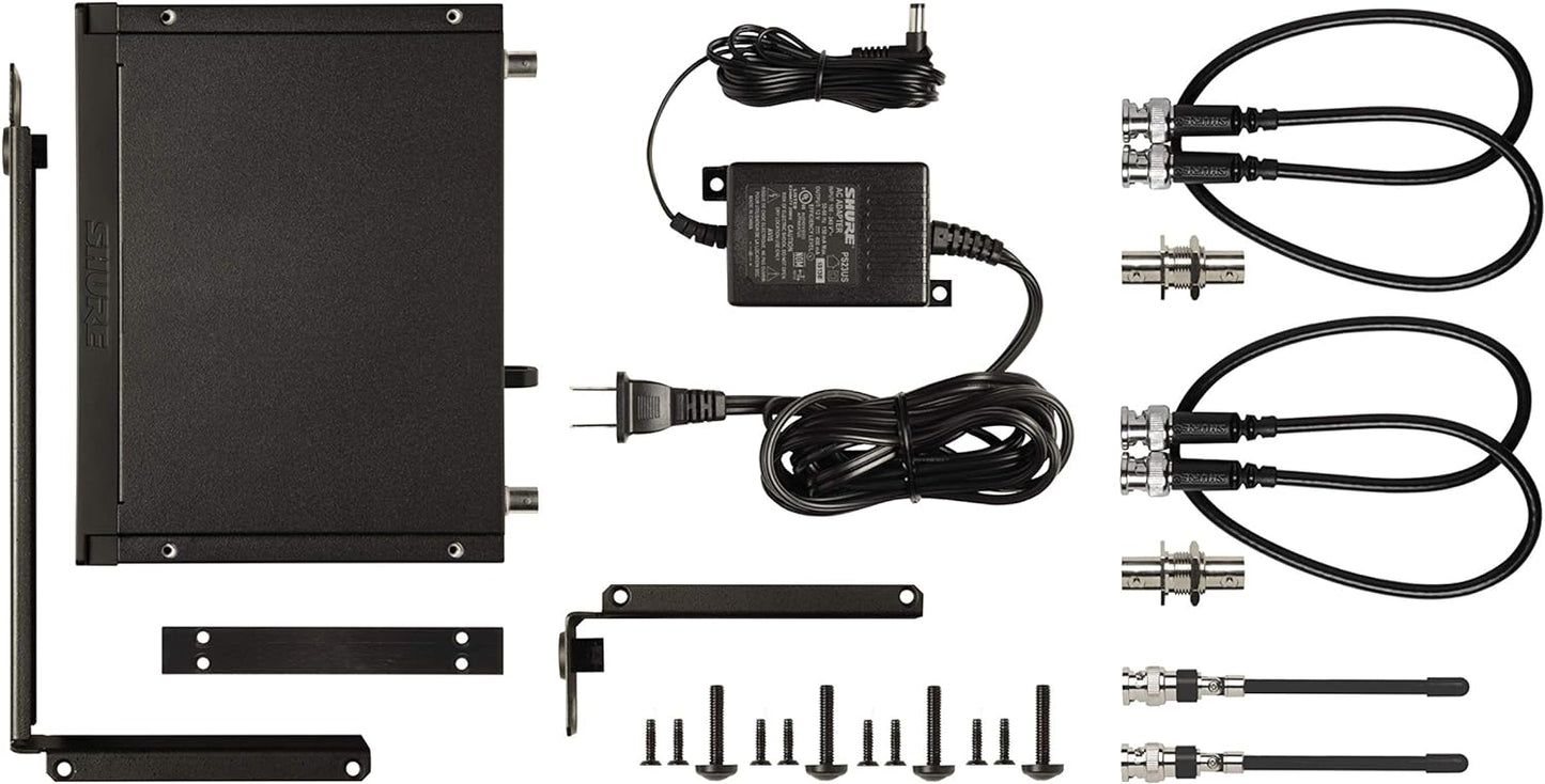 Shure BLX14R Wireless Rack-mount Presenter System with WL93 Miniature Lavalier Microphone - H11 Band