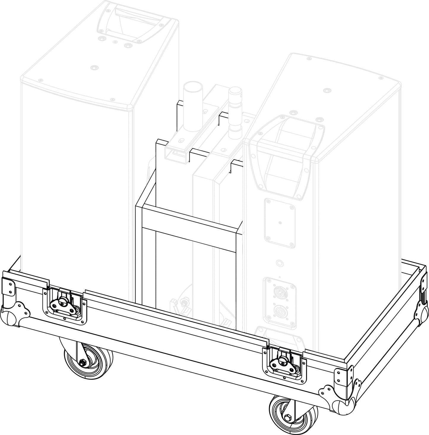 d&b audiotechnik E7473-000 Touring Case 2 x YP
