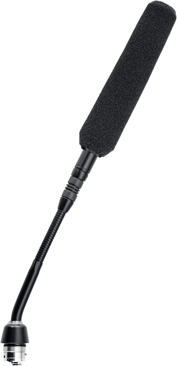 Shure MX405RLP/MS 5 Inch Shock-Mount Gooseneck Mini Shotgun Microphone with Top LED Ring/No Preamp