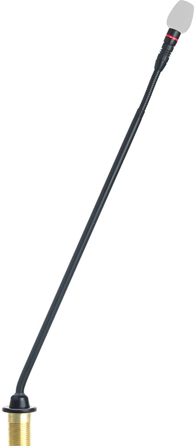 Shure MX415R/N 15 Inch Gooseneck Microphone - Mount - Preamp - Light-Ring - Supercardioid - 5-Pin