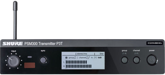 Shure P3T=-H20 Wireless Transmitter for PSM300 System - H20 Band