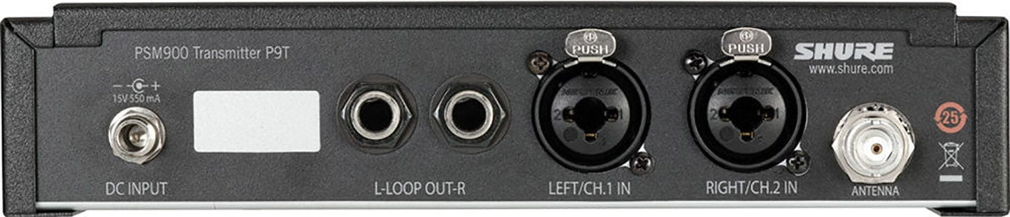 Shure P9T=-G6 Wireless Transmitter for PSM900 Wireless Personal Monitor System - G6 Band