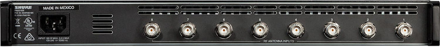 Shure PA821BX 8-Channel Antenna Combiner for PSM Wireless Systems - 865-960 Mhz
