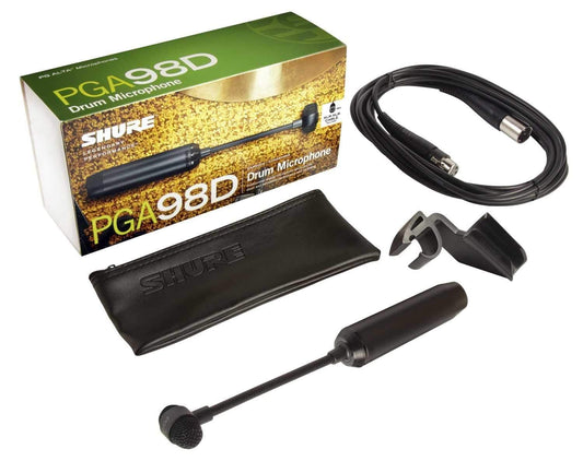 Shure PGA98D Condenser Gooseneck Drum Microphone with XLR Cable