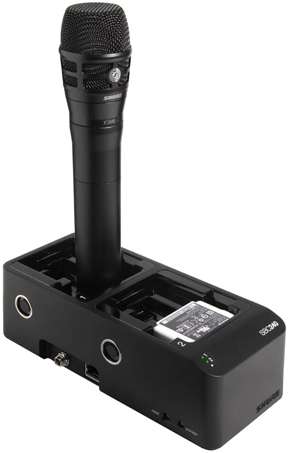 Shure SBC240 2-Bay Networked Docking Charger for SB910/SB920A Batteries/ADX Transmitters