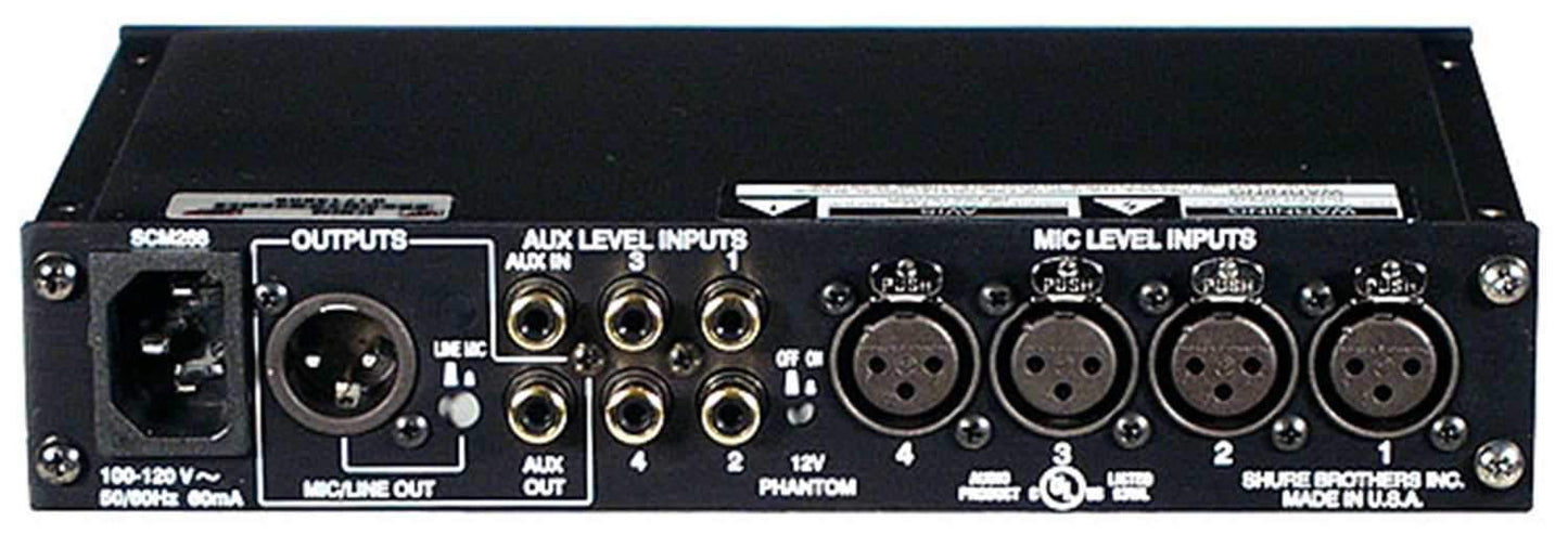 Shure SCM268 4 Ch Microphone Mixer with Phantom