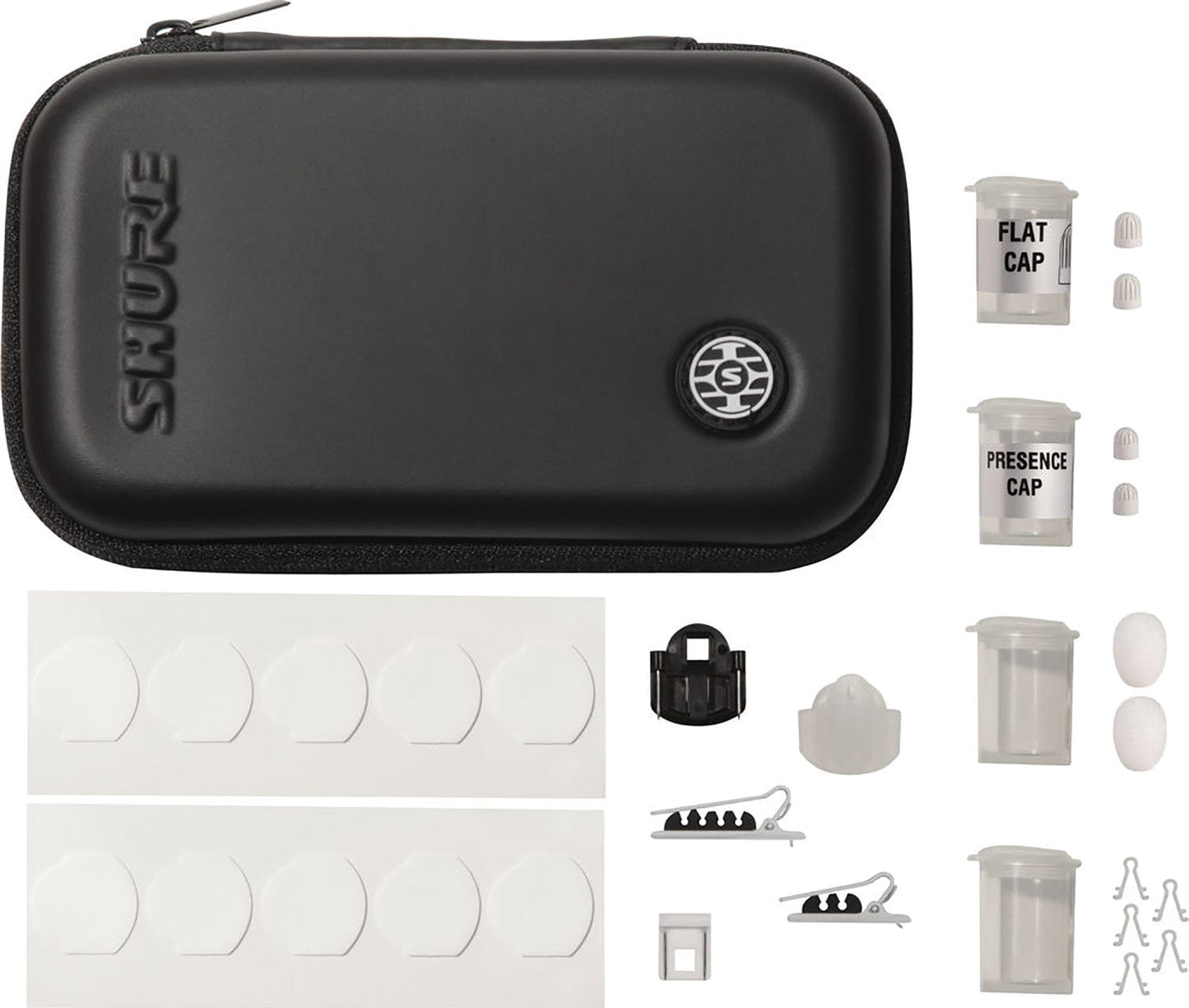 Shure TL47W/O-NC-A TwinPlex Omnidirectional Lavalier Microphone - Bare Wire with Accessories - White