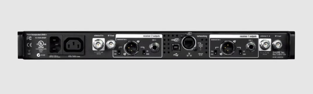 Shure UR4D+ Dual Receiver for G1 470-530MHZ Band
