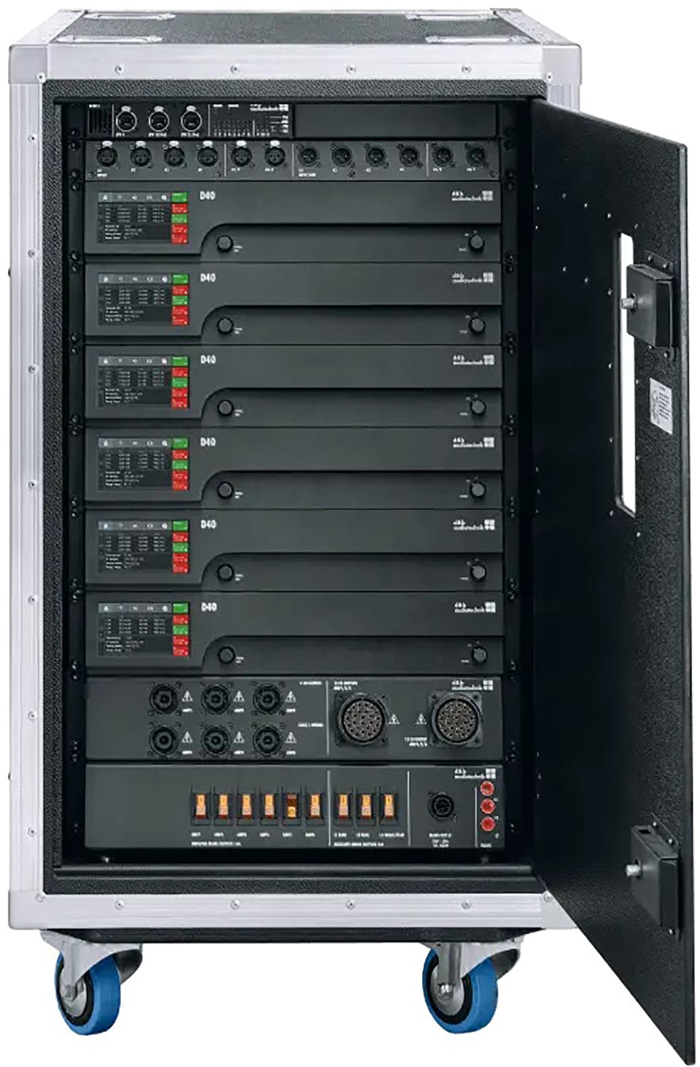 d&b audiotechnik Z5601.552 6x D40 Touring Rack - NEMA Mains Panel / Amplifiers