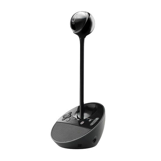 Logitech BCC950 ConferenceCam with eye-level stem for professional video conferencing in small offices.