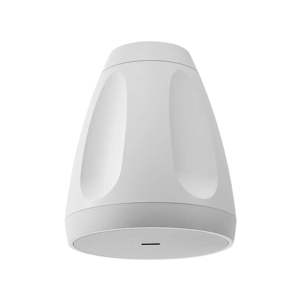 Shure MXP-6 white pendant passive loudspeaker side view