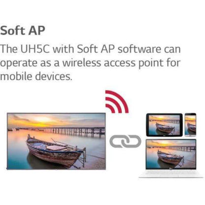 LG 4K Ultra HD 65" Commercial Smart IPS LED Display, Brightness 500 cd/m2, 65UH5CB