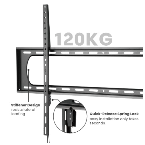 VSYS VS01A-69F Industrial-Grade Heavy-Duty Fixed TV Wall Mount