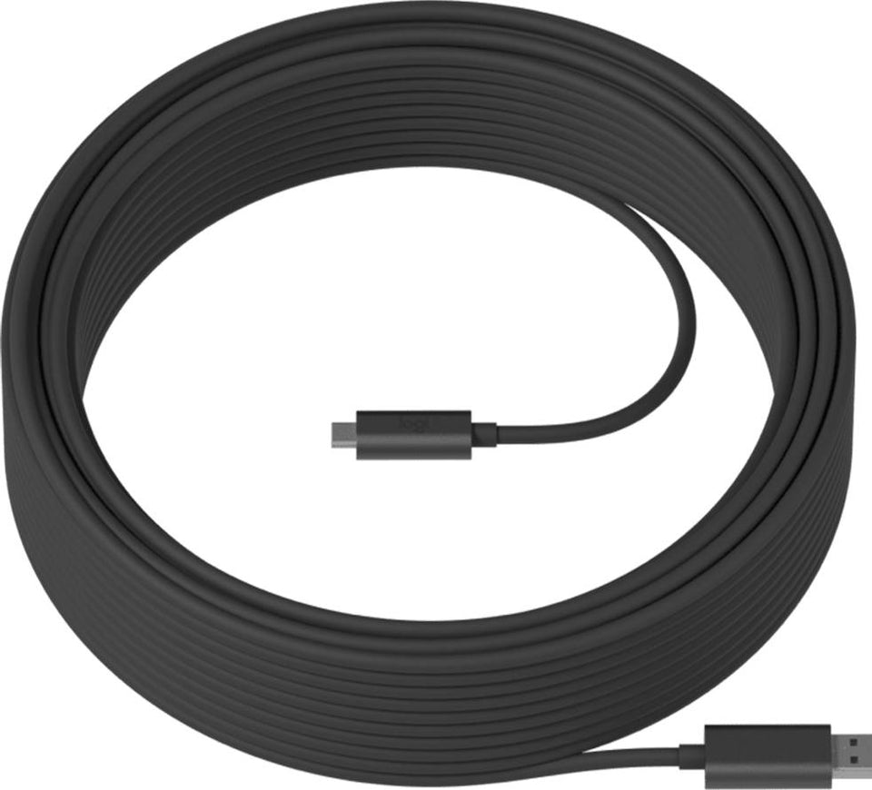 Logitech Strong USB Cable 25m: Plenum-Rated Extended Reach USB