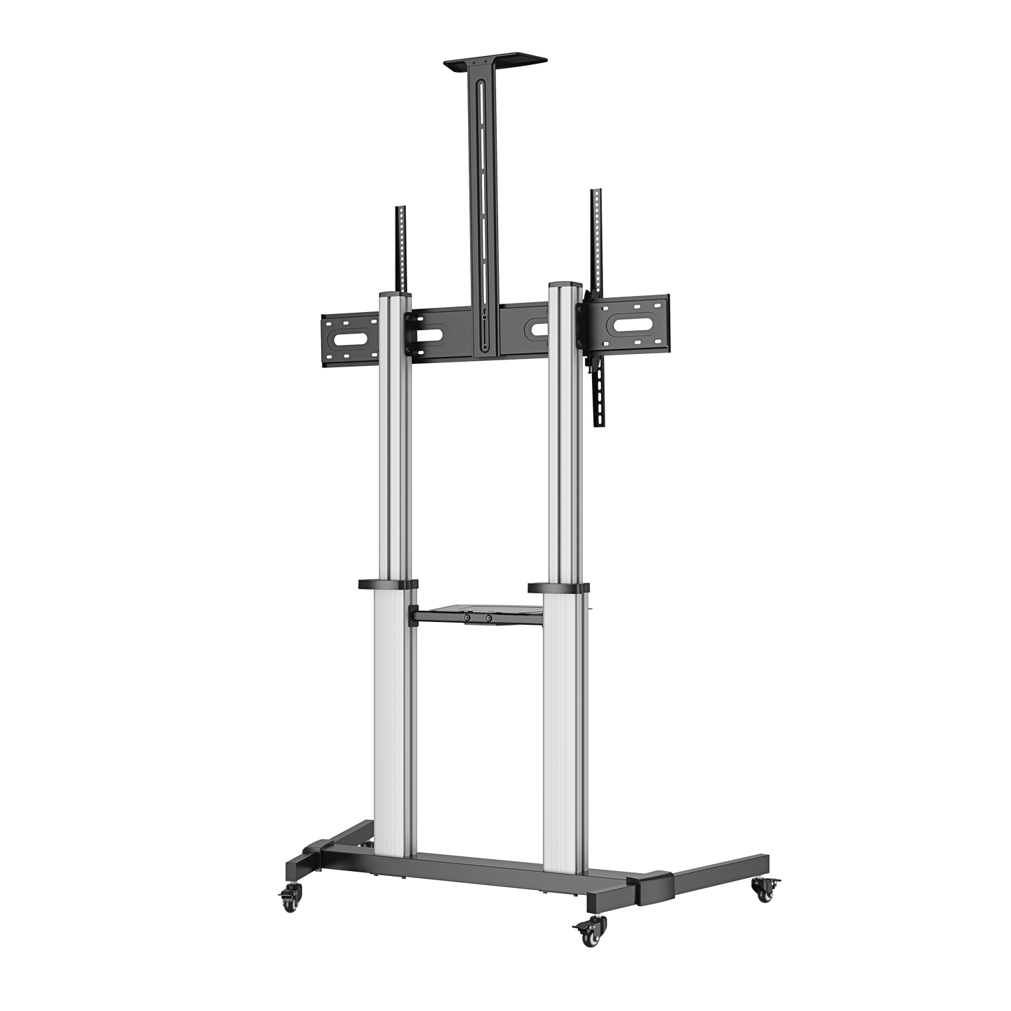 VSYS VFS44-610TW Premium Aluminum Heavy-Duty Mobile TV Cart