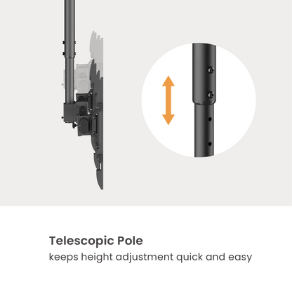 VSYS VCM-CE1546SL Dual Side-by-Side Telescoping TV Ceiling Mount