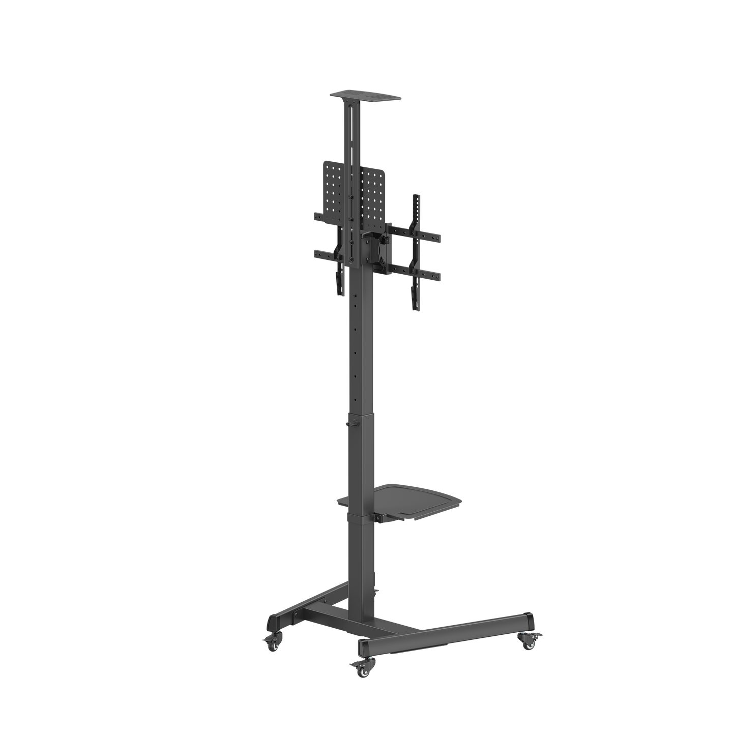 VSYS VTLS17-46TW Telescopic Height-Adjustable TV Cart with Portrait/Landscape Rotation