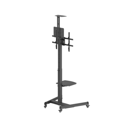 VSYS VTLS17-46TW Telescopic Height-Adjustable TV Cart with Portrait/Landscape Rotation