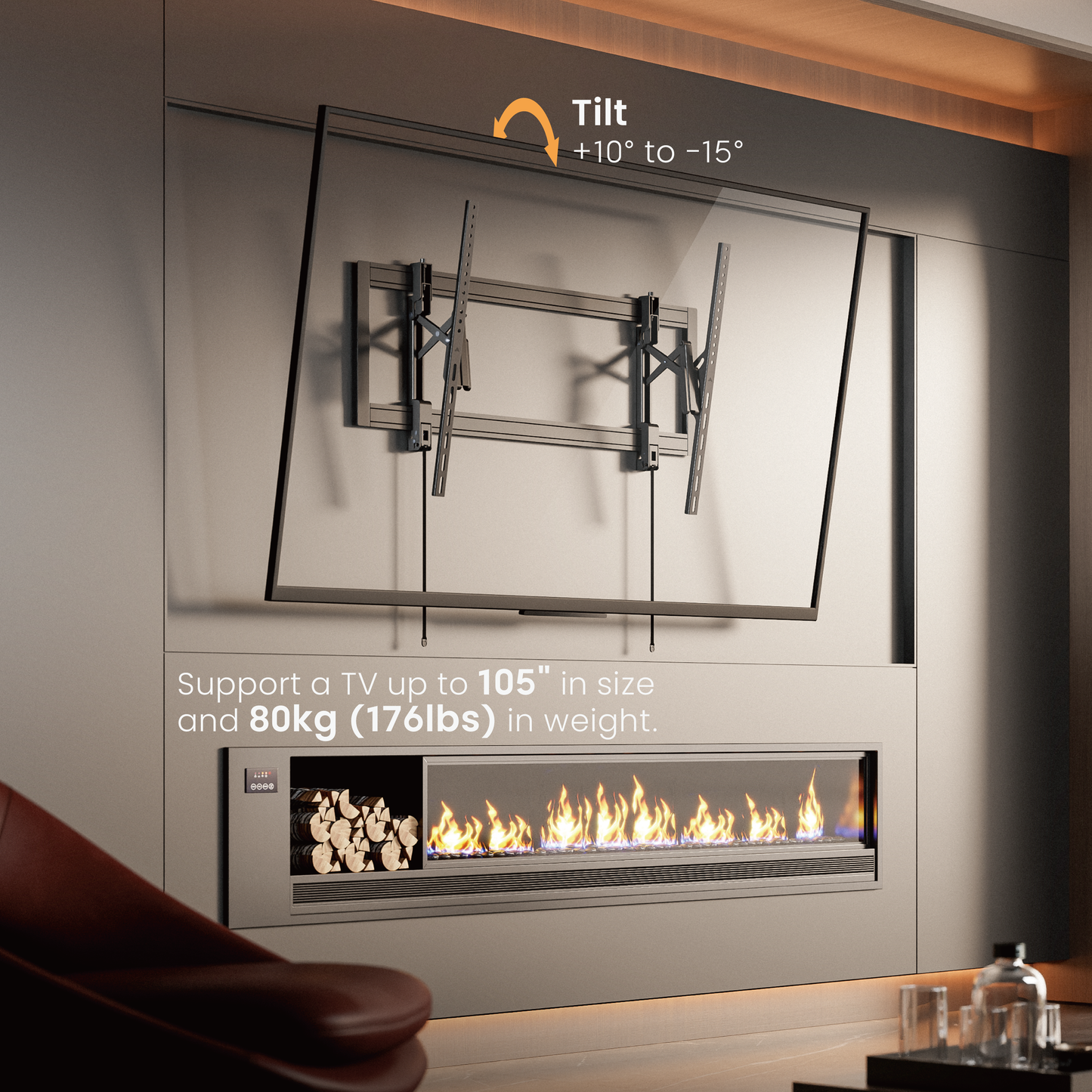 VSYS VS03P-610T Heavy-Duty Extend-Out Tilting TV Wall Mount