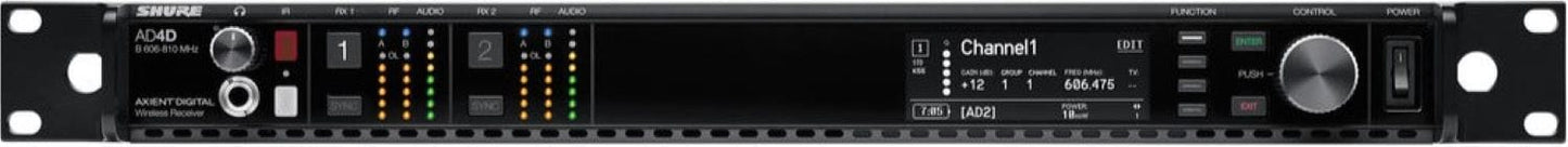 Shure Axient AD4DNP Two-Channel Digital Wireless Receiver - B Band