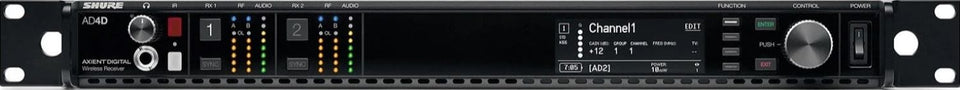 Shure Axient AD4DUS Two-Channel Digital Wireless Receiver - B Band