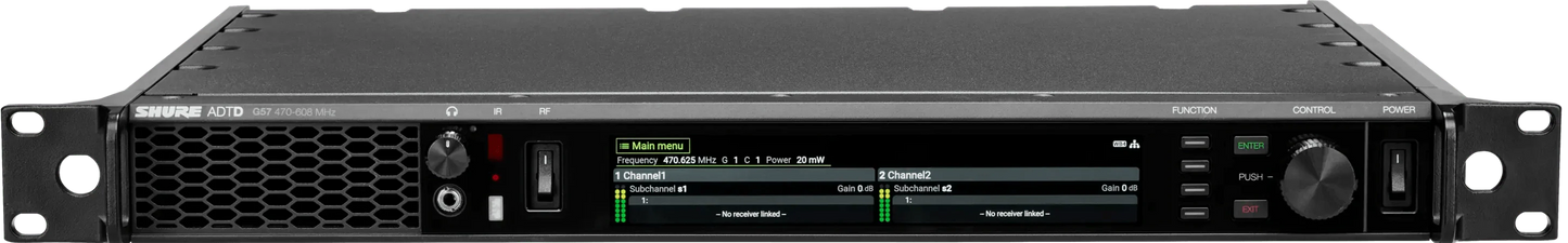 Shure ADTD Axient Digital PSM Wireless Dual Transmitter - Frequency Band G57 (470-608 MHz)