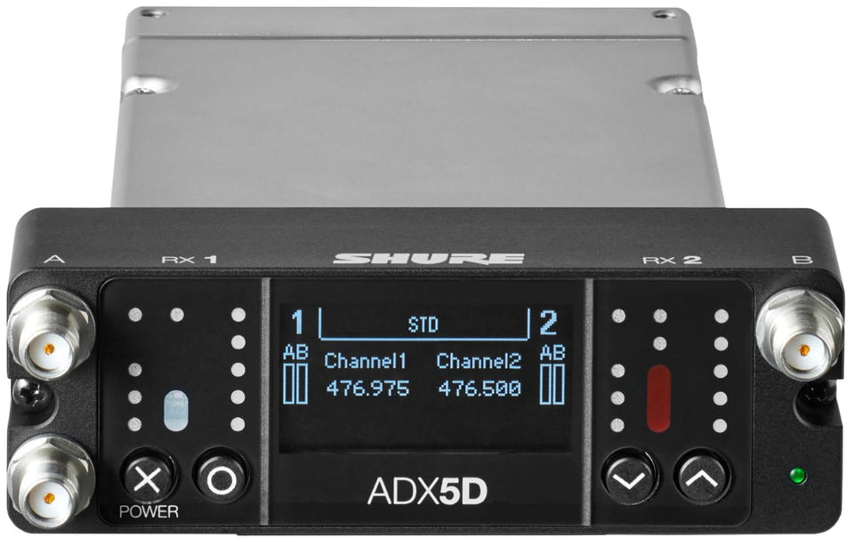 Shure Axient ADX5DUS Digital Dual-Channel Portable Wireless Receiver - A Band