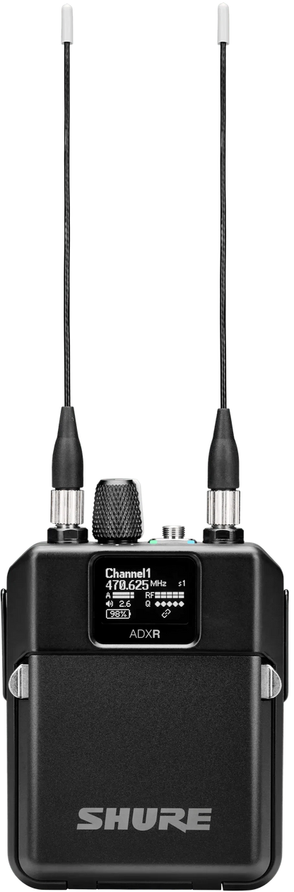 Shure ADXR Axient Digital PSM Wireless Bodypack Receiver - Frequency Band A (470-636 MHz)