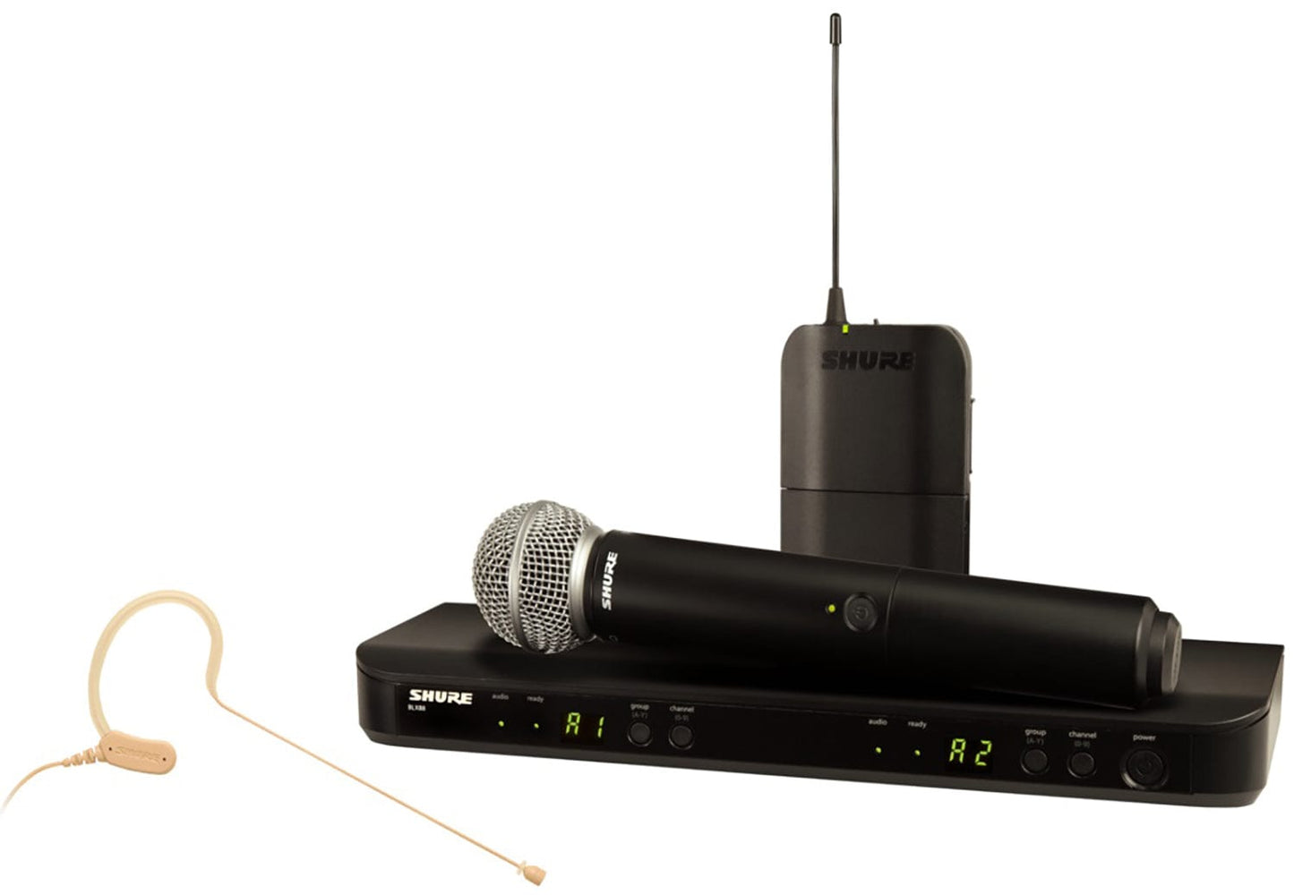 Shure BLX1288 Wireless Combo System with SM58 Handheld and MX153 Earset - H9 Band