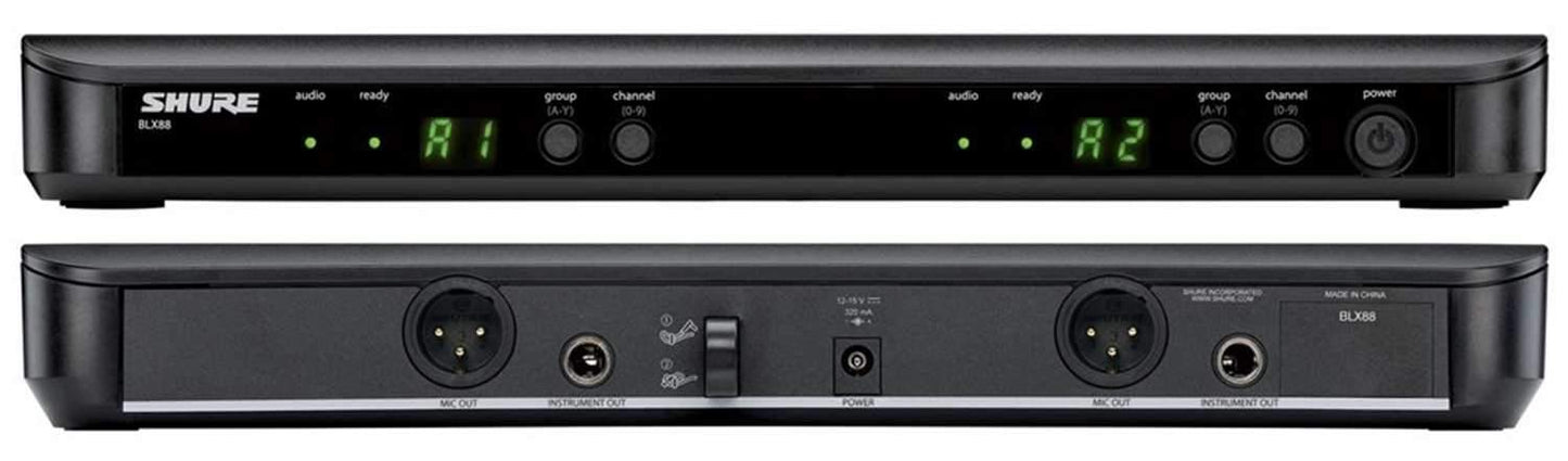 Shure BLX1288 P31 PG58 Dual Wireless Mic H10