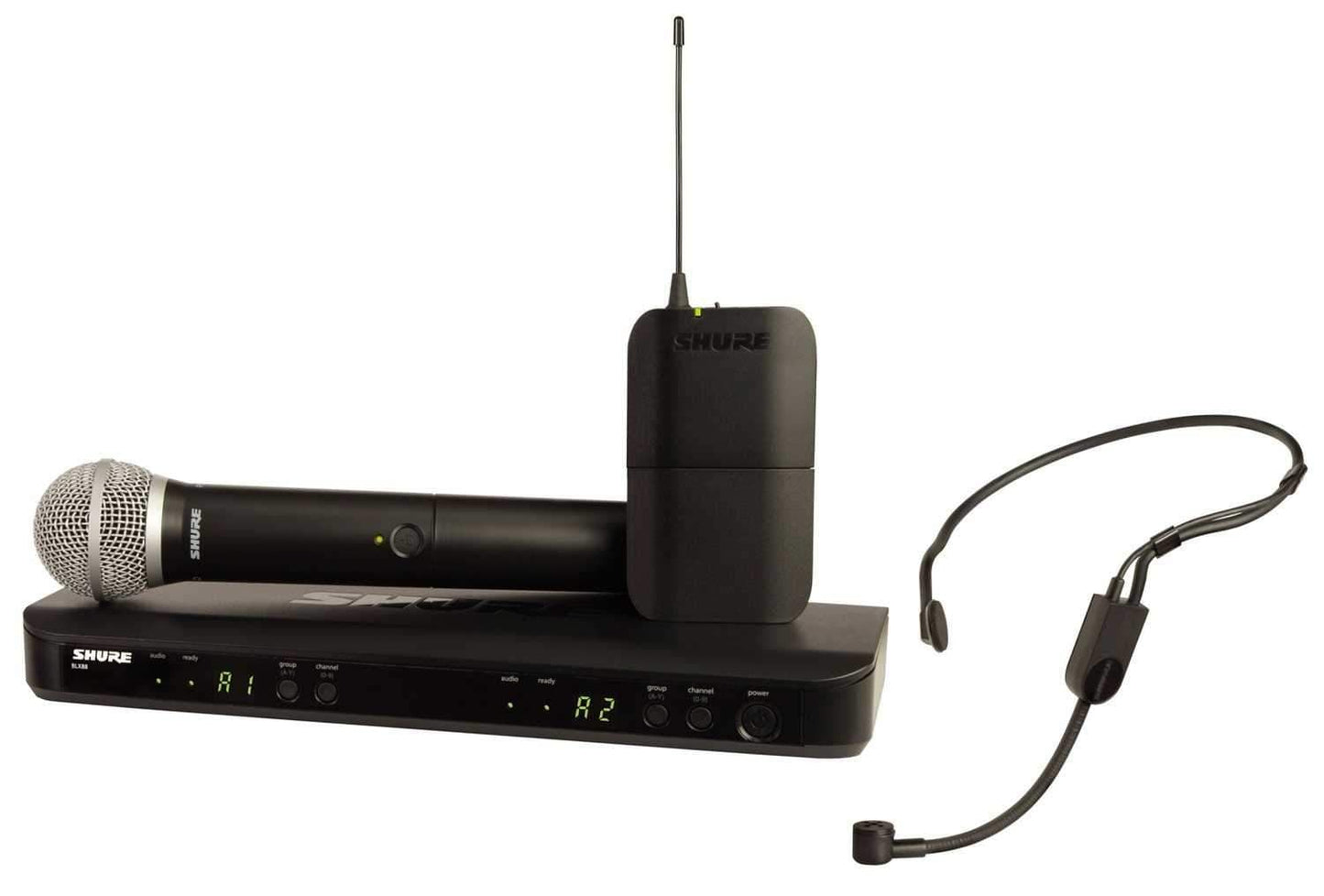 Shure BLX1288 P31 PG58 Dual Wireless Mic H9