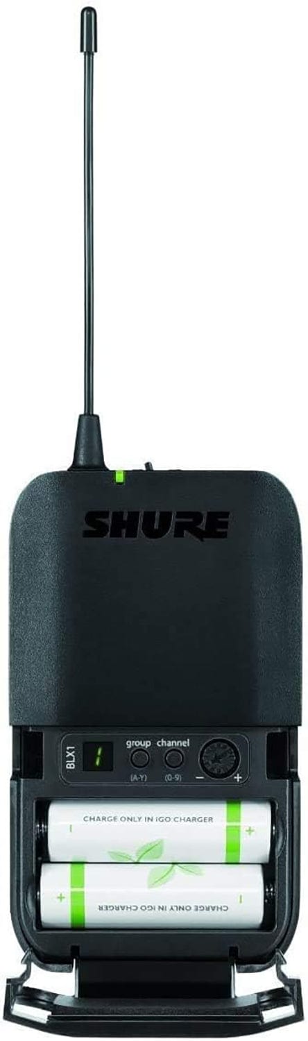 Shure BLX14 Wireless Instrument System with Beta 98H/C Clip-on Gooseneck Microphone - H11 Band