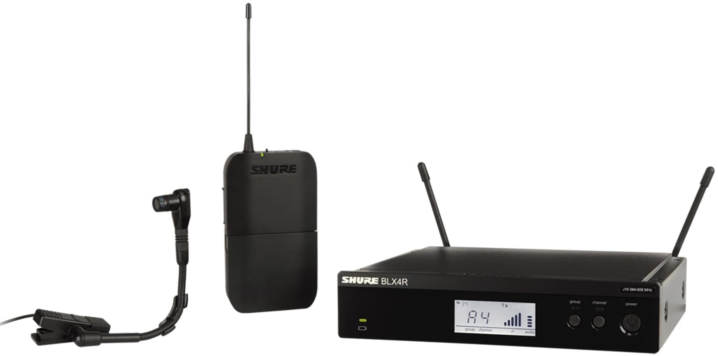 Shure BLX14R Wireless Rack-mount Instrument System with Beta 98H/C Clip-on Gooseneck Microphone - J11 Band
