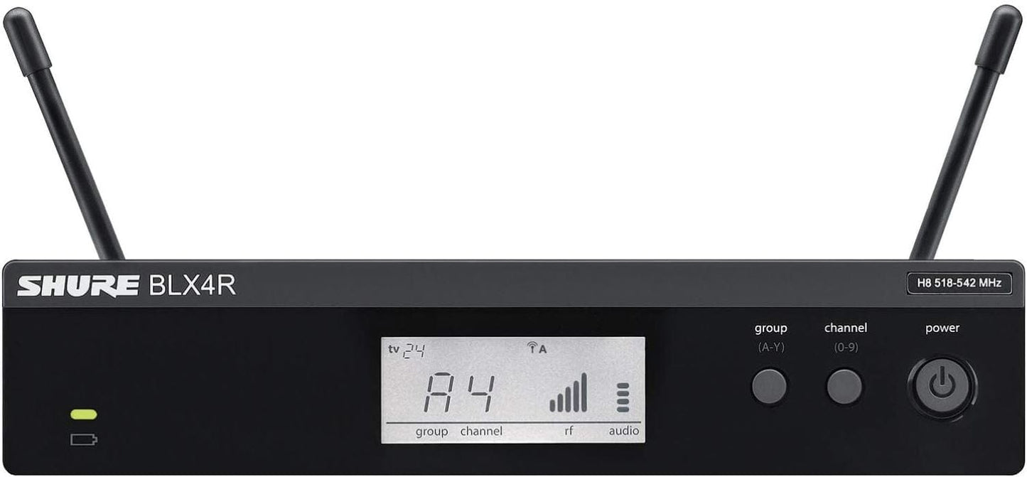 Shure BLX14R Wireless Rack-mount Presenter System with WL93 Miniature Lavalier Microphone - H11 Band