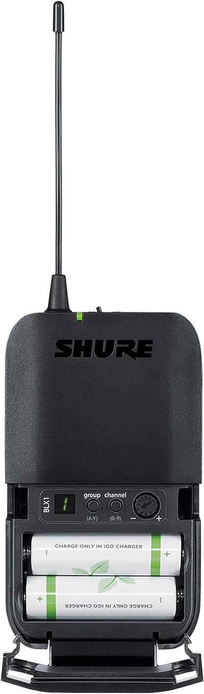 Shure BLX14R Wireless Rack-mount Presenter System with WL93 Miniature Lavalier Microphone - H11 Band