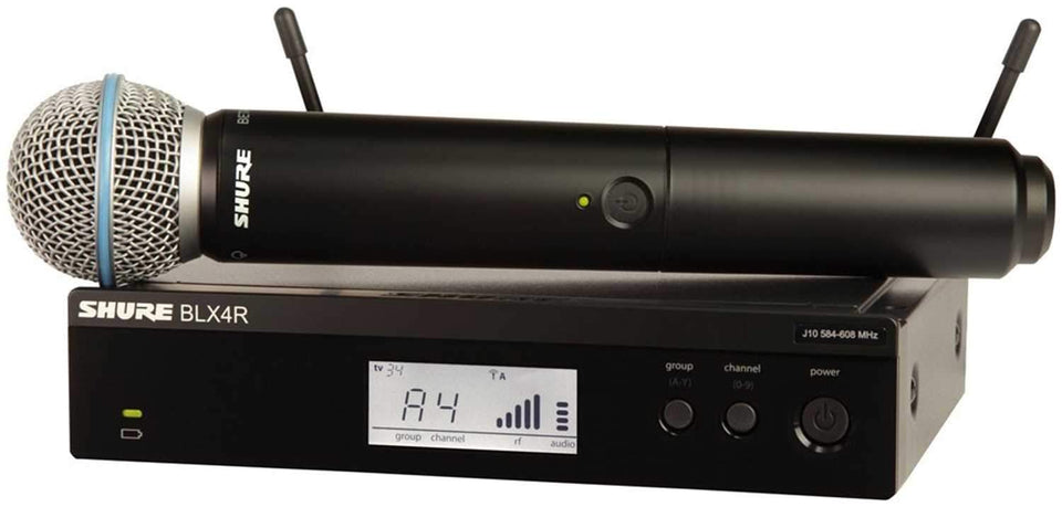 Shure BLX24RB58 Wireless Rachmount Handheld Mic with Beta58 H9