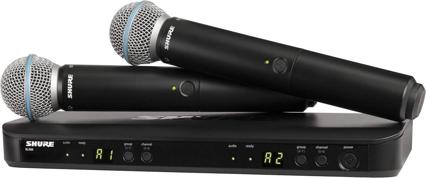 Shure BLX288 Wireless Dual Vocal System with 2x Beta 58A - H10 Band