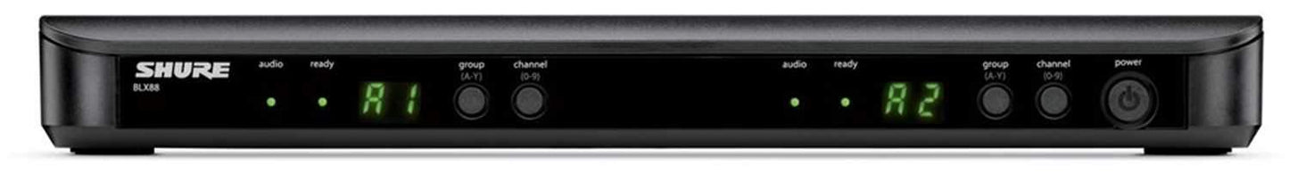 Shure BLX288/PG58 Wireless Dual Handheld Microphone System with PG58 Mics - H11 Band