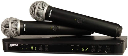Shure BLX288/PG58 Wireless Dual Handheld Microphone System with PG58 Mics - H11 Band