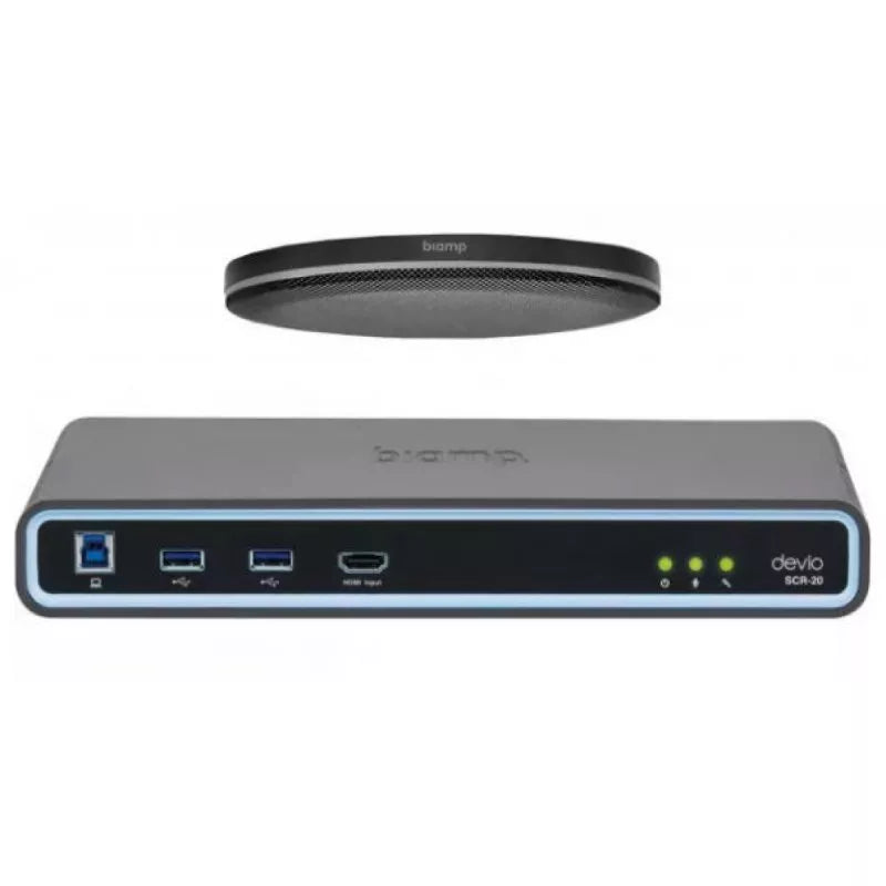 Biamp Devio SCR-20CX Conferencing Hub and Microphone Bundle | Black