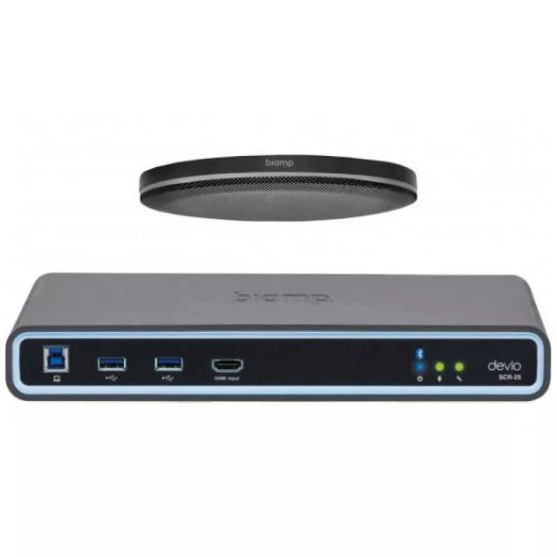 Biamp Devio SCR-25CX Conferencing Hub and Microphone Bundle | Black