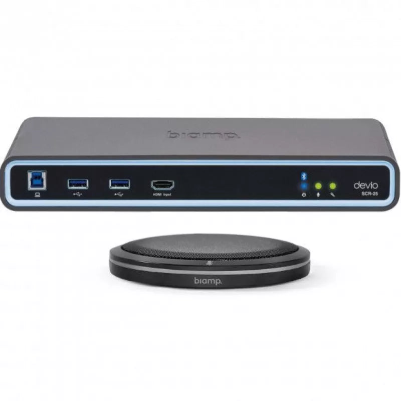 Biamp Devio SCR-25TX Conferencing Hub and Microphone Bundle | Black
