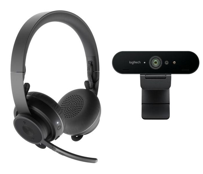 Logitech Pro Personal Video Collaboration Kit: BRIO 4K Webcam and Zone Wireless Headset for Microsoft Teams