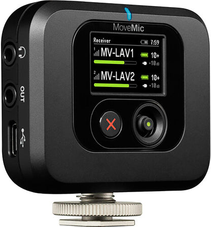 Shure MV-TWO-KIT-Z7 MoveMic Wireless Lavalier Microphone Pair for Phones with Receiver / Charge Case