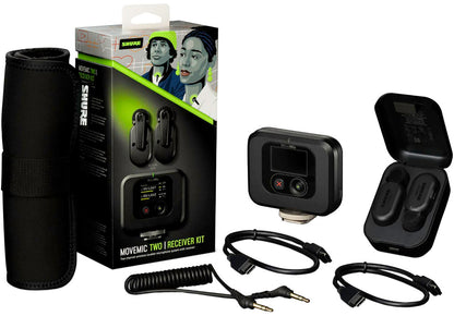 Shure MV-TWO-KIT-Z7 MoveMic Wireless Lavalier Microphone Pair for Phones with Receiver / Charge Case