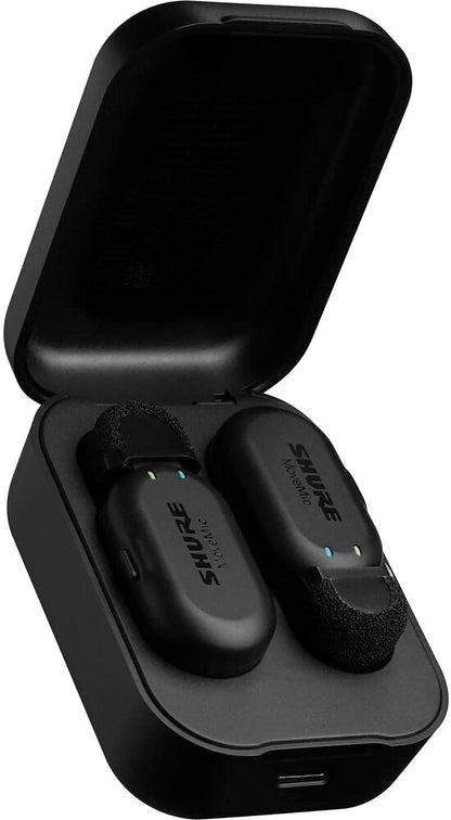 Shure MV-TWO-Z7 MoveMic Wireless Lavalier Microphone Pair for Phones with Charge Case