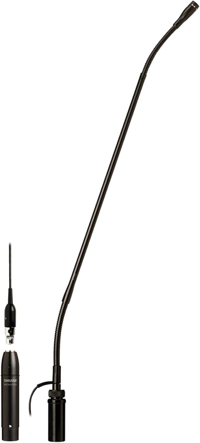 Shure MX418SE/N 18 Inch Microflex Gooseneck Condenser Microphone - No Cartridge - Side Exit