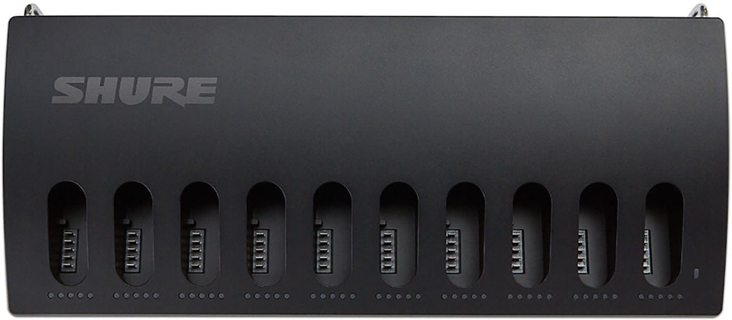 Shure MXCWNCS-US 10-Bay Networked Charging Station for SB930 Batteries - US Power Supply